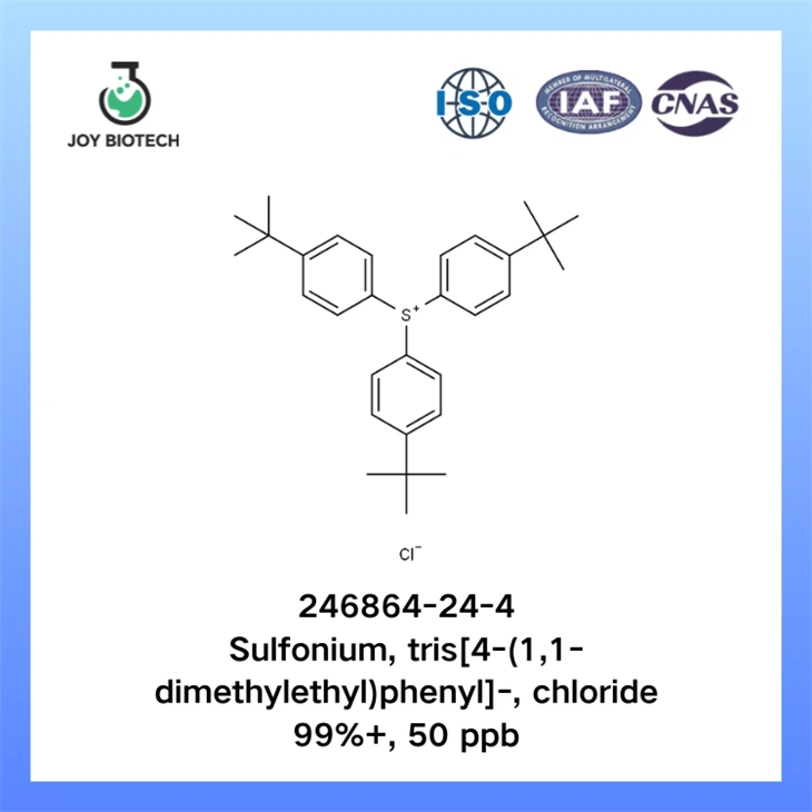 Sulfonium, Tris[4-(1,1-dimetyletyl)fenyl]-, klorid CAS NO 246864-24-4